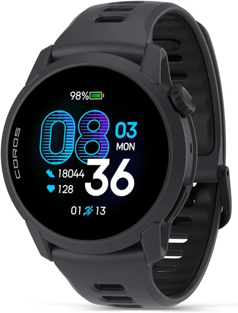 COROS PACE 4 GPS watch, black silicone band