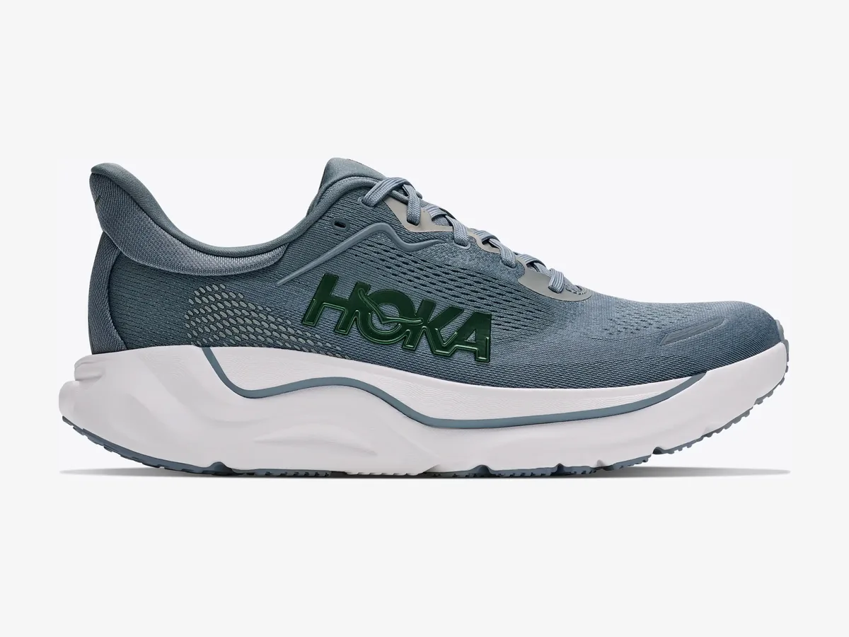 HOKA Arahi 9 stability running shoe in slate blue, side view
