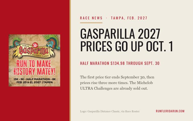 Gasparilla 2027 Registration: Prices Go Up October 1