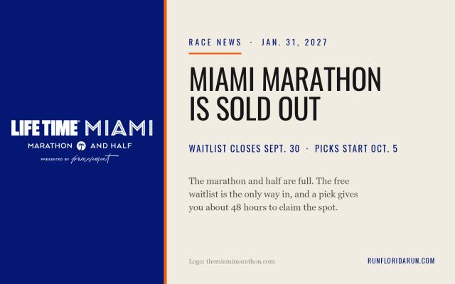 Miami Marathon 2027 Is Sold Out: How the Waitlist Works Before It Closes Sept. 30