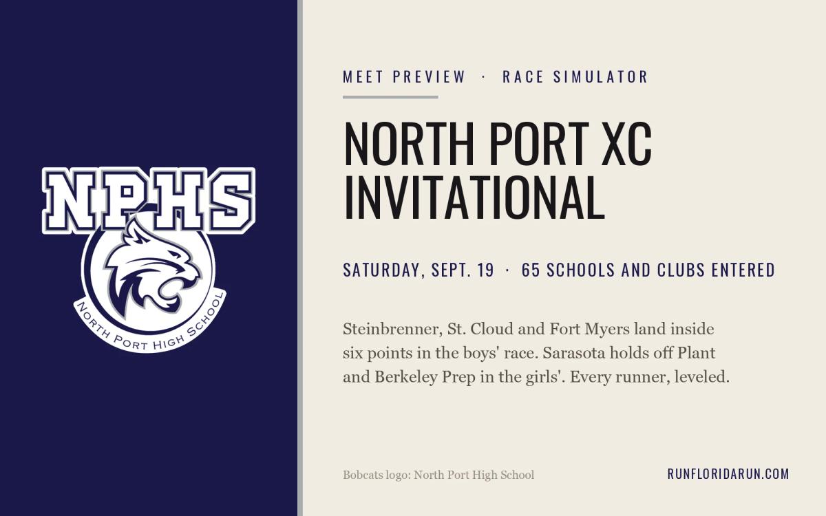 North Port XC Invitational, Run Through the Race Simulator: Three Boys' Teams Inside Six Points, Sarasota Holds the Girls' Race, and the Toggle Picks the Winner