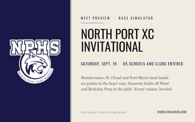 North Port XC Invitational, Run Through the Race Simulator: Three Boys' Teams Inside Six Points, Sarasota Holds the Girls' Race, and the Toggle Picks the Winner
